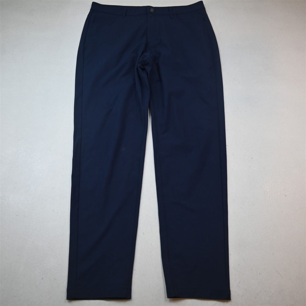 Fabletics 34x34 Dark Blue The Don Classic Zip Golf Performance Dress Pants